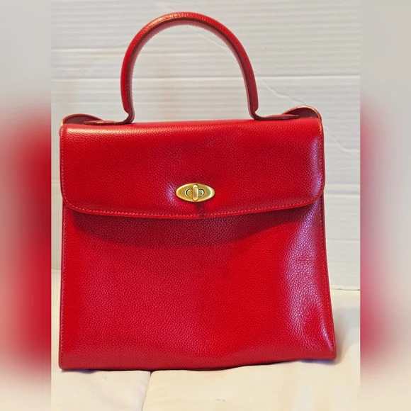 Vintage Coach Madison Biltmore 4417 Bordeaux Red Hand Bag Crossbody - Picture 1 of 16